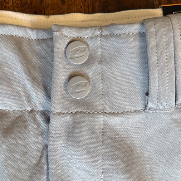 NWT!  Champro men’s gray baseball knickers with navy stripe, men’s size small - Picture 5 of 10